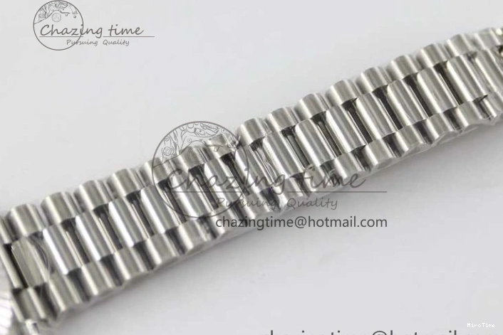 MiroTime 0329 Comfortable Day Date 40mm SS 904L Steel TWF 1:1 Best Edition Ice Blue Arabic Dial on SS Bracelet A 2357